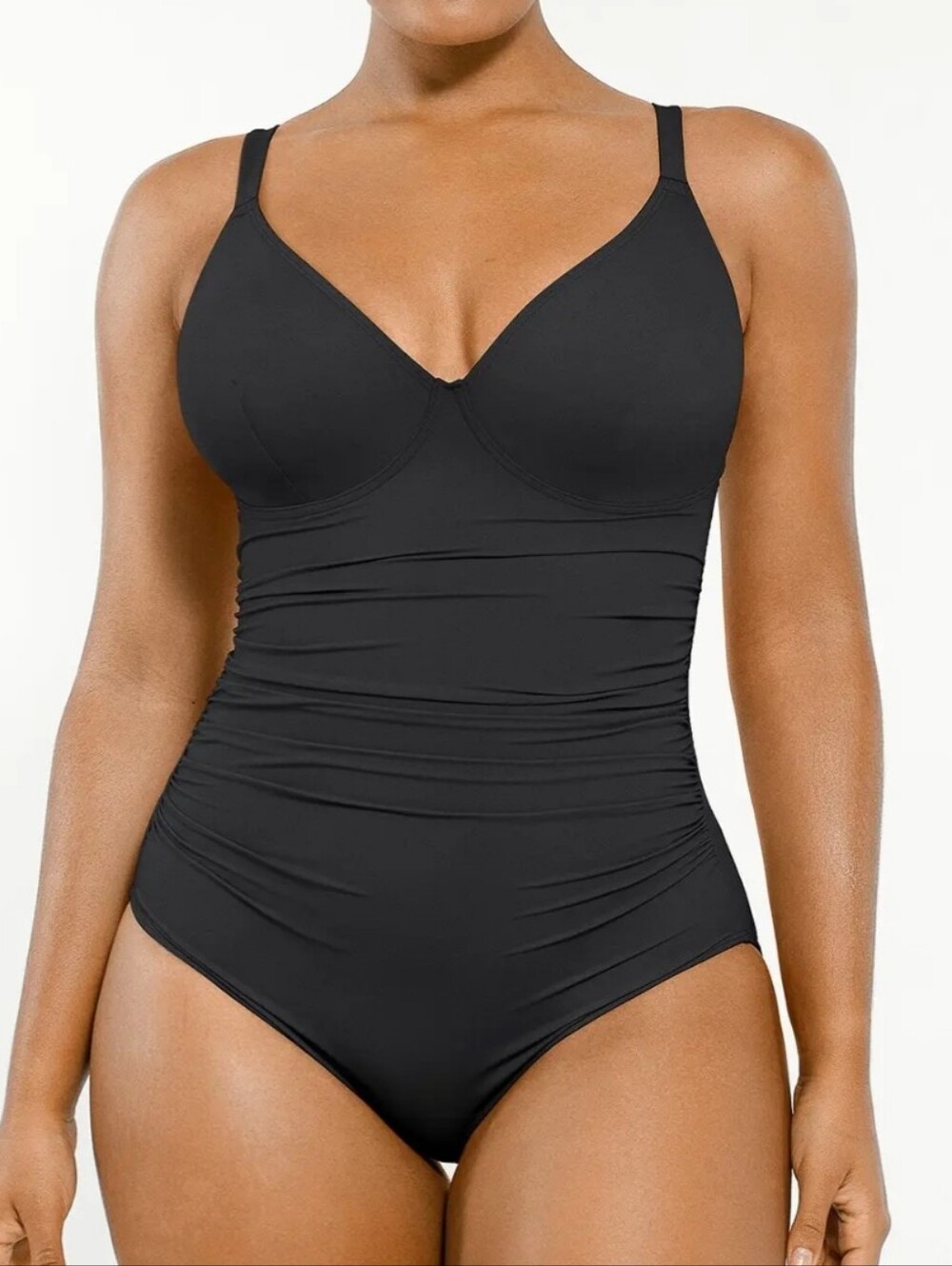 Smart Sculpt™Ruched Lace-Up Back Shaping Swimsuit